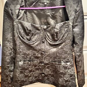 Fore Black Floral Blazer